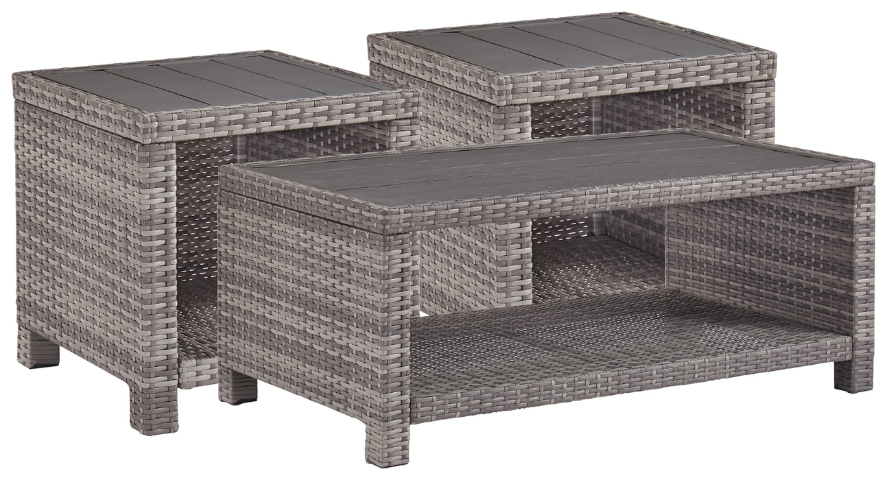 Salem Beach Signature Design By Ashley 3-Piece Outdoor Occasional Table Set